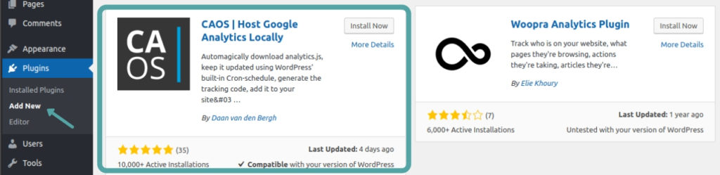 add google analytics to WordPress