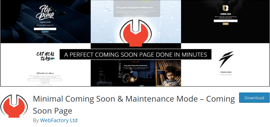 Minimal Coming Soon & Maintenance Mode by WebFactory Ltd