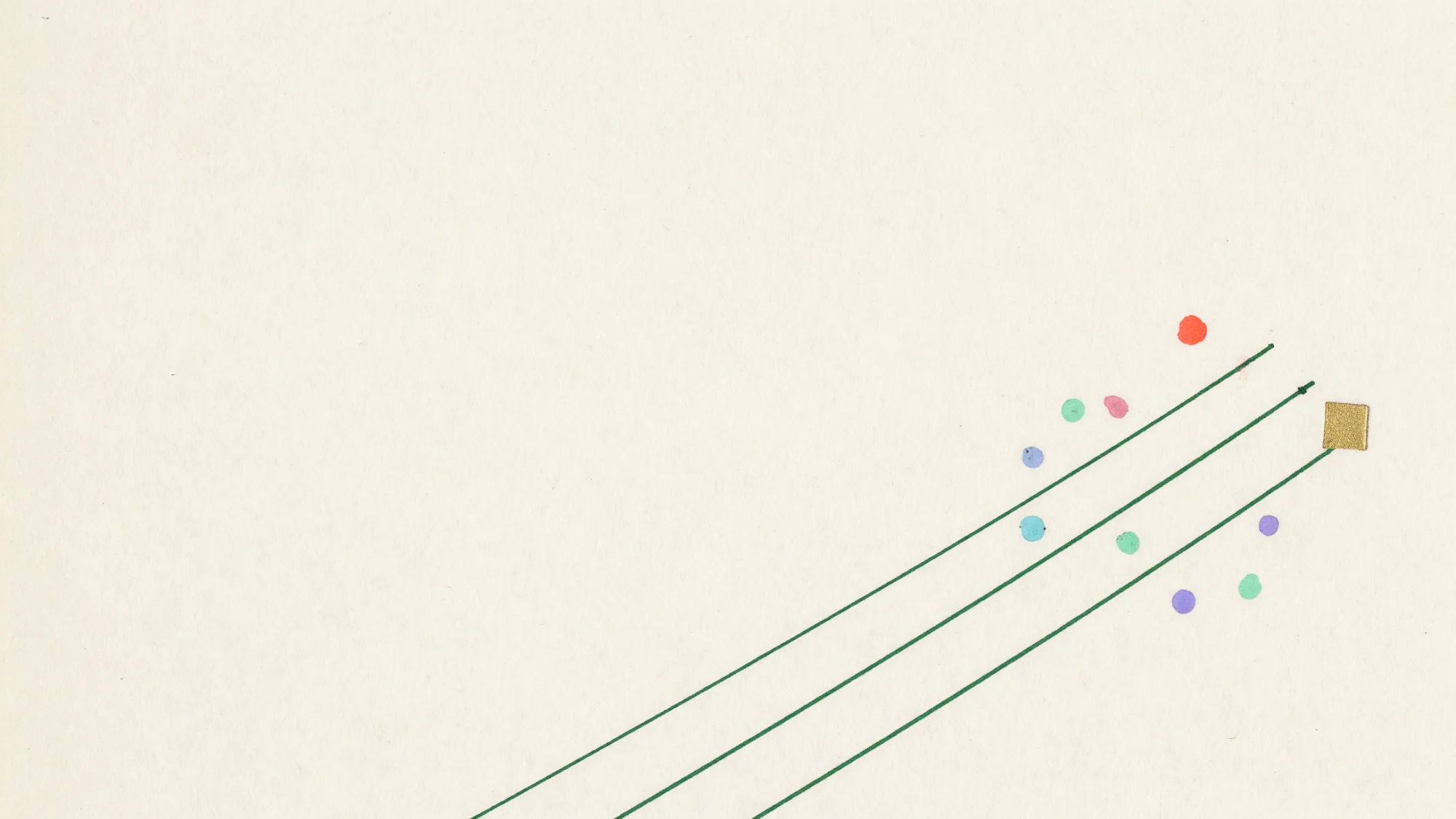 An abstract diagram of scattered signals converging into one owned action